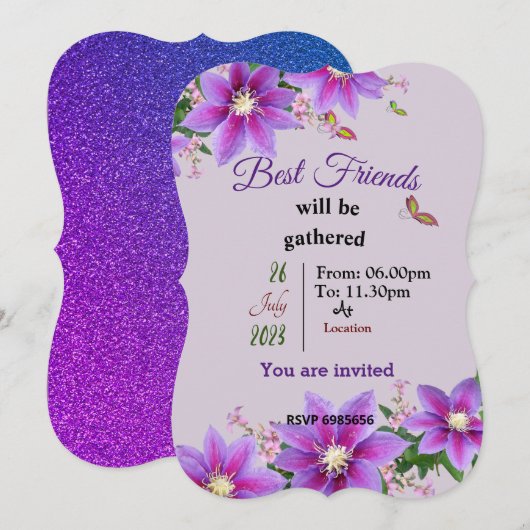 Reünie uitnodiging (Voorkant / Achterkant)