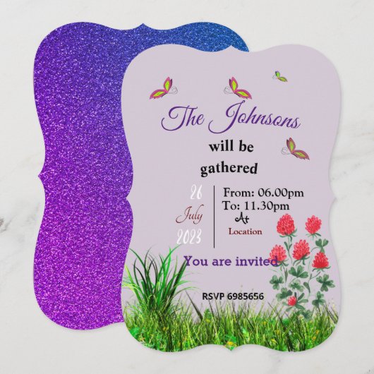 Reünie uitnodiging (Voorkant / Achterkant)