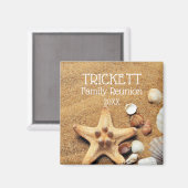 Reünie van de familie Starfish en Seashells Magneet (Voorkant / Achterkant)