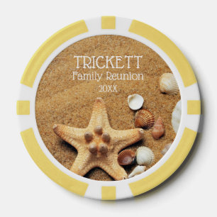Reünie van de familie Starfish en Seashells Poker Chips