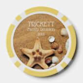 Reünie van de familie Starfish en Seashells Poker Chips (Achterkant)