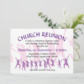 REÜNIE VAN DE KERK Modern  Mauve Kaart (Staand voorkant)