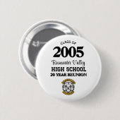 Reünie van de moderne mascotteklas ronde button 5,7 cm (Voorkant /achterkant)