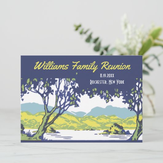  reünie van de retroboom kaart (Staand voorkant)