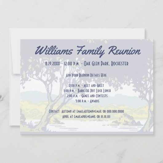  reünie van de retroboom kaart (Achterkant)