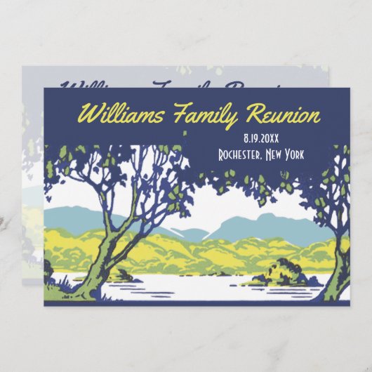 reünie van de retroboom kaart (Voorkant / Achterkant)