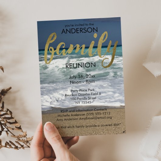 Reünie van de Tropical Beach Familie Kaart