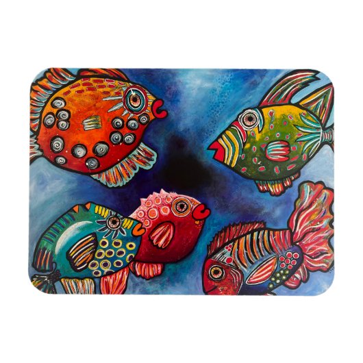 Reünie van de visfamilie magneet (Horizontaal)