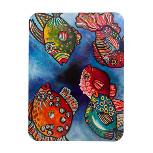 Reünie van de visfamilie magneet (Verticaal)