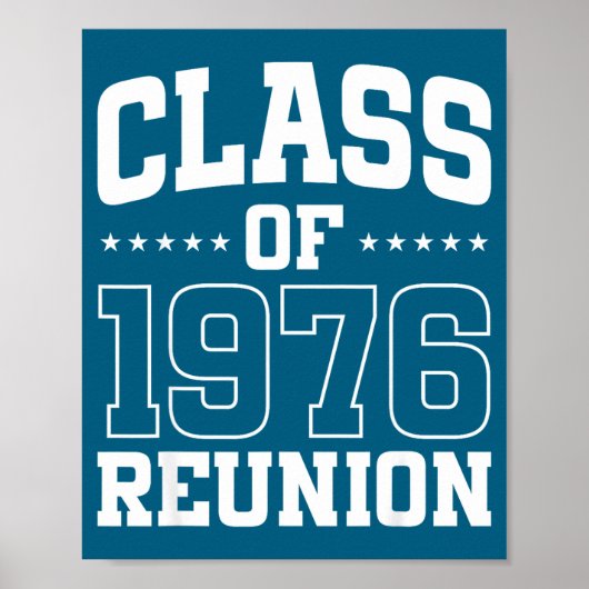 Reünie van klas 1976 50 alumni poster (Voorkant)