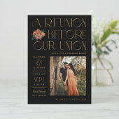 Reünie Voor de Unie Pre Wedding Event Zwart Kaart (Staand voorkant)
