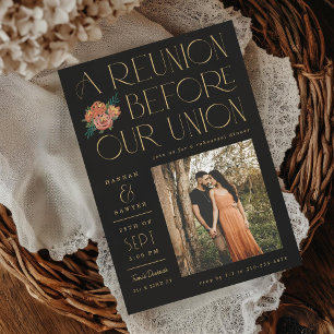 Reünie Voor de Unie Pre Wedding Event Zwart Kaart