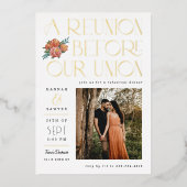 Reünie voor het Union Pre Wedding Event Folie Uitnodiging (Voorkant)