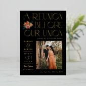 Reünie voor het Union Pre Wedding Event Folie Uitnodiging (Staand Voorkant)