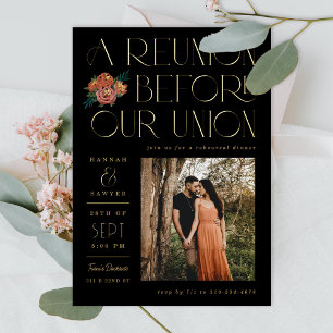 Reünie voor het Union Pre Wedding Event Folie Uitnodiging