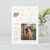Reünie voor het Union Pre Wedding Event Kaart (Staand voorkant)