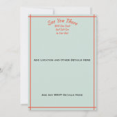 Reunion Beauful Blue Ocean and Beach Name Save The Date (Achterkant)