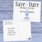 Reunion Class Save the Date Minimalist Pastel Blue Briefkaart