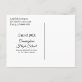 Reunion Class Save the Date Minimalist Red Grey Briefkaart (Achterkant)