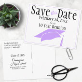 Reunion Class Save the Date Violet Gradup Briefkaart