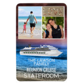 Reunion Cruise Stateroom Door Marker Beach Foto Magneet (Verticaal)