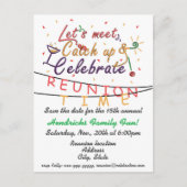 Reunion design for families, school mates, peers aankondigingskaart (Voorkant)