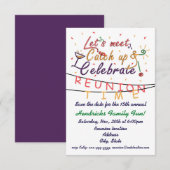 Reunion design for families, school mates, peers save the date (Voorkant / Achterkant)