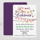 Reunion design for families, school mates, peers save the date (Voorkant / Achterkant)