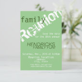 Reunion design for families, school mates, peers save the date (Staand voorkant)
