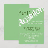 Reunion design for families, school mates, peers save the date (Voorkant / Achterkant)