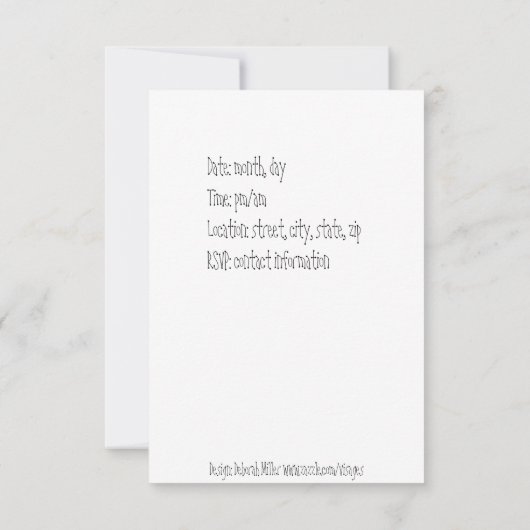 Reunion Dinner Afbeelding Invitation Kaart (Achterkant)