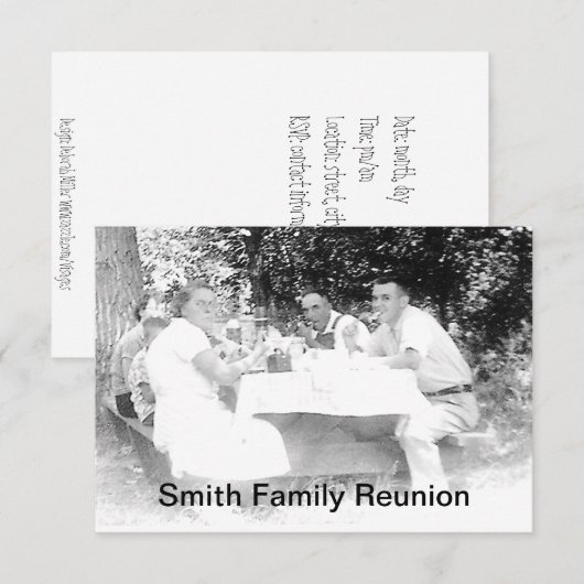 Reunion Dinner Afbeelding Invitation Kaart (Voorkant / Achterkant)