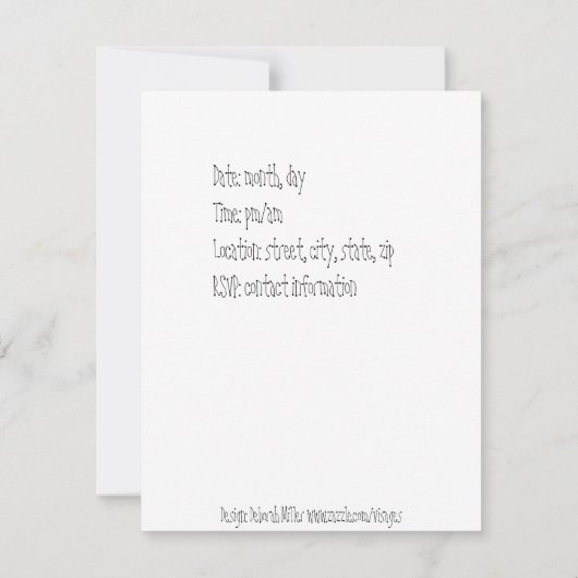 Reunion Dinner Afbeelding Invitation Kaart (Achterkant)