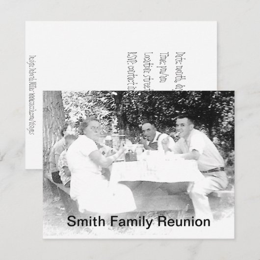 Reunion Dinner Afbeelding Invitation Kaart (Voorkant / Achterkant)