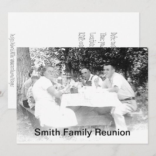 Reunion Dinner Afbeelding Invitation Kaart (Voorkant / Achterkant)