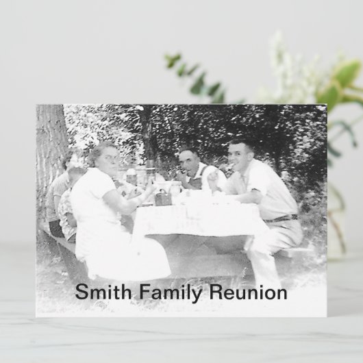 Reunion Dinner Afbeelding Invitation Kaart (Staand voorkant)