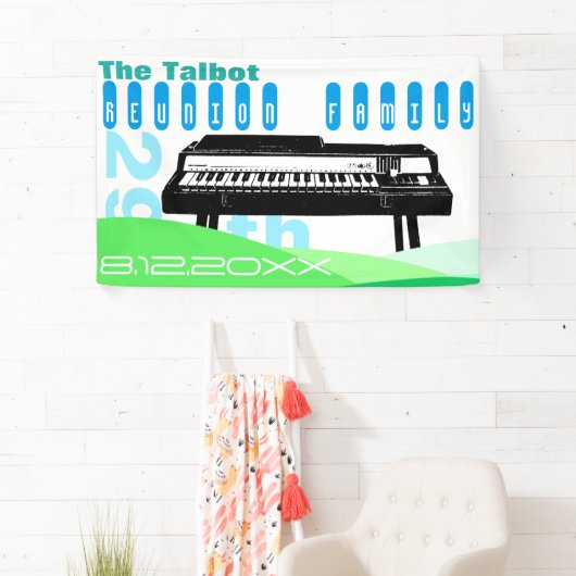Reunion Family Organ Music Party Banner (Insitu)