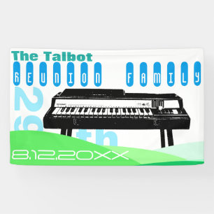 Reunion Family Organ Music Party Banner