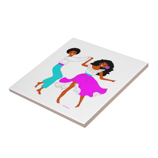 Réunion, Frankrijk Tegeltje (Zijkant)