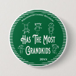 Reunion Grandouders Award - Meest grote Kinderen Ronde Button 7,6 Cm
