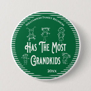 Reunion Grandouders Award - Meest grote Kinderen Ronde Button 7,6 Cm
