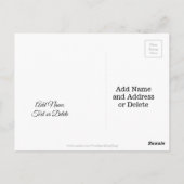 Reunion Handwriting Typografie Zwart Wit Briefkaart (Achterkant)