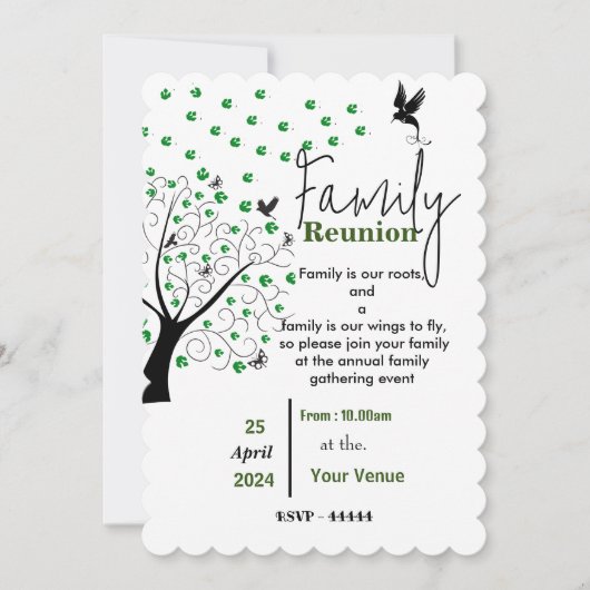 Reunion Invitation Kaart (Voorkant)