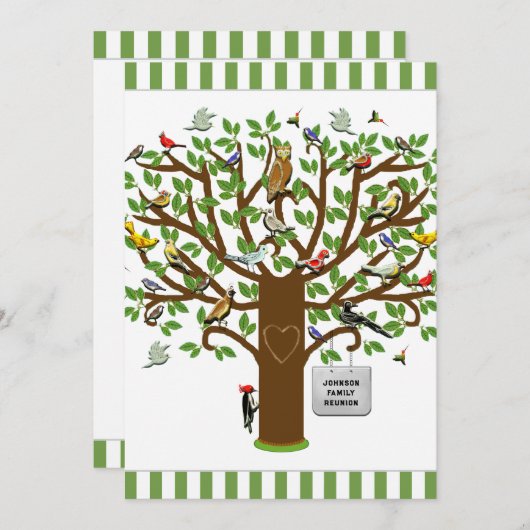 Reunion Invitation Kaart (Voorkant / Achterkant)