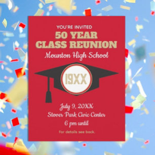 Reunion Invite! Aangepast Briefkaart voor klasreün