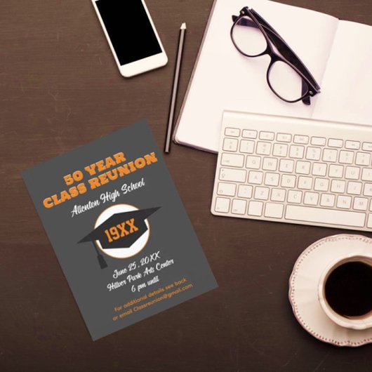 Reunion Invite! Aangepast Briefkaart voor klasreün