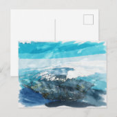 Reunion Island Tropical Waterfall Waterverf Art Briefkaart (Voorkant / Achterkant)