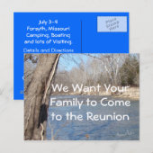 Reunion kaart-pas aan briefkaart (Voorkant / Achterkant)