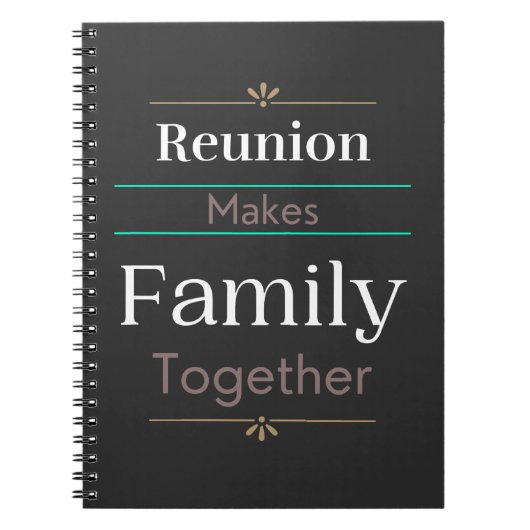 Reunion maakt familie samen notitieboek (Voorkant)