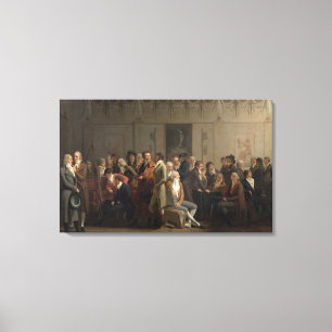 Reunion of Artists in the Studio of Isabey, 1798 Canvas Afdruk